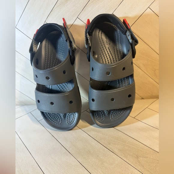 Crocs Classic All-Terrain Sandal Grey Size J2 Double Strap - Picture 6 of 6